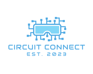 Circuit - Technology Circuit VR Goggles logo design
