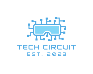 Circuitry - Technology Circuit VR Goggles logo design
