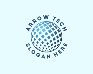 Tech Innovation Globe logo design