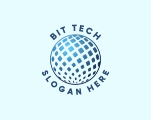 Tech Innovation Globe logo design