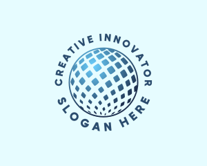 Tech Innovation Globe logo design