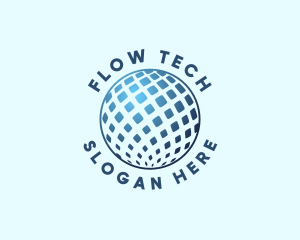 Tech Innovation Globe logo design