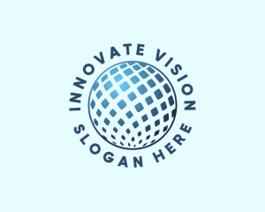 Tech Innovation Globe logo design