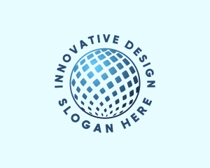 Tech Innovation Globe logo design