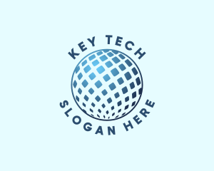 Tech Innovation Globe logo design