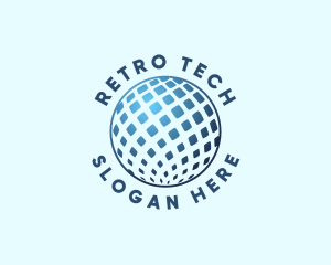 Tech Innovation Globe logo design