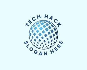 Tech Innovation Globe logo design