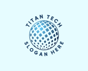 Tech Innovation Globe logo design