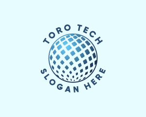 Tech Innovation Globe logo design