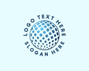 Telecommunication - Tech Innovation Globe logo design