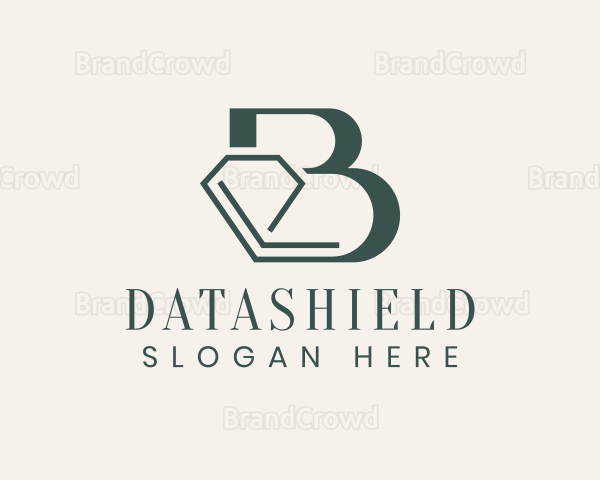 Elegant Diamond Letter B Logo