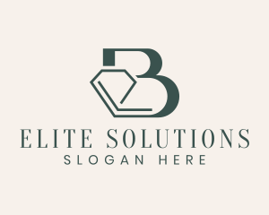 Elegant Diamond Letter B Logo