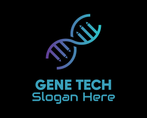 Gradient Pencil DNA  logo design