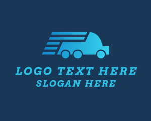 Van - Blue Express Truck logo design