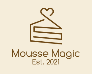 Mousse - Lovely Chocolate Cake Slice logo design