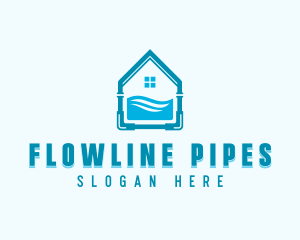 Water Pipe Plumbing logo design