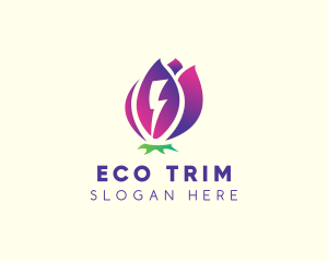 Eco Thunder Flower logo design