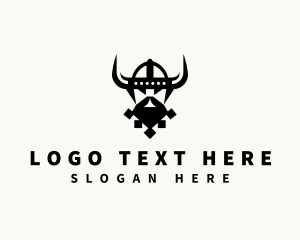 Investment - Viking Head Helmet logo design