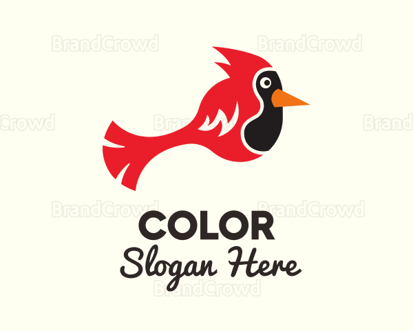 Simple Red Cardinal Logo