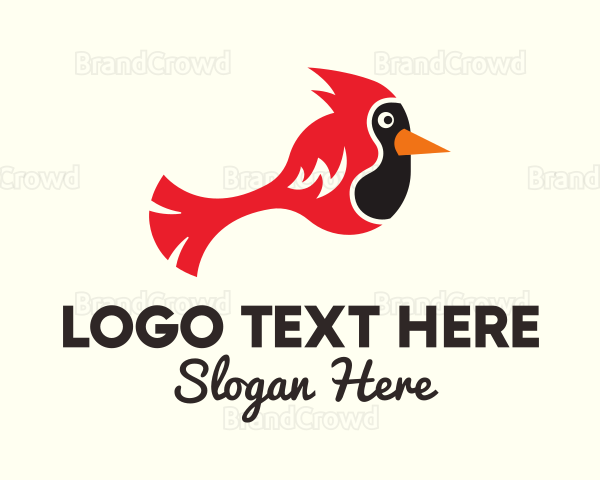 Simple Red Cardinal Logo