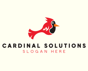 Simple Red Cardinal  logo design