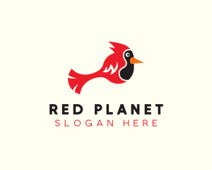 Wild Red Cardinal  logo design