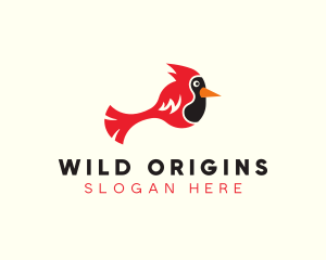 Wild Red Cardinal  logo design