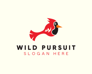 Wild Red Cardinal  logo design