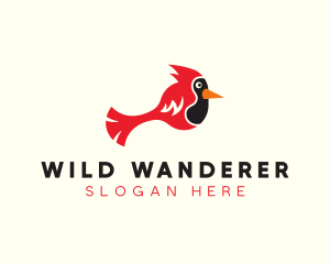 Wild Red Cardinal  logo design