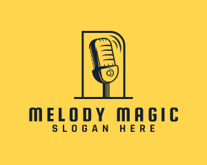 Singer - Microphone Entertainment Podcast logo design