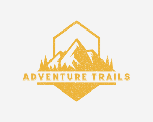 Mountain Outdoor Hiker logo design