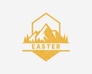 Rustic - Mountain Outdoor Hiker logo design