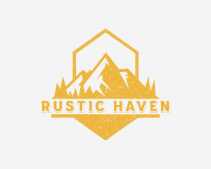 Mountain Outdoor Hiker logo design