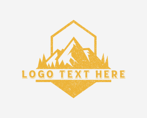 Mountain Outdoor Hiker Logo