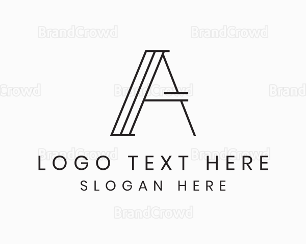 Minimalist Modern Lines Letter A Logo