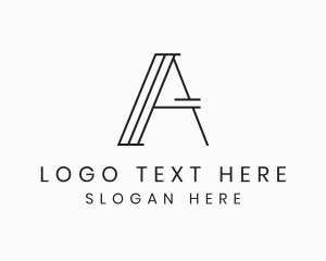 Minimalist Modern Lines Letter A Logo