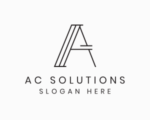 Minimalist Modern Lines Letter A logo design