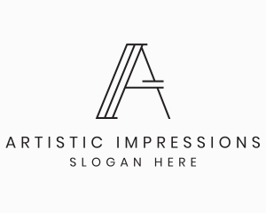 Minimalist Modern Lines Letter A logo design