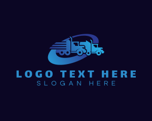 Courier - Mover Truck Courier logo design