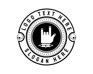 Hand Symbol - Punk Rock Concert logo design