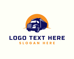 Container - Logistics Truck Transport logo design
