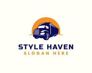 Logistics Truck Transport Logo