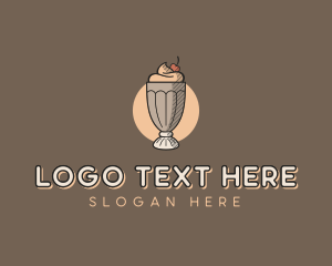 Dining - Ice Cream Sundae Dessert logo design