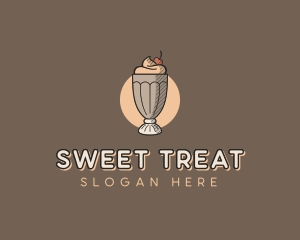 Sundae - Ice Cream Sundae Dessert logo design