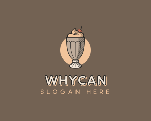 Diner - Ice Cream Sundae Dessert logo design