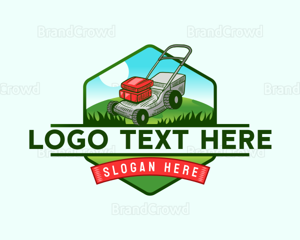 Lawn Mower Landscaping Logo