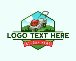 Outdoor - Lawn Mower Landscaping logo design