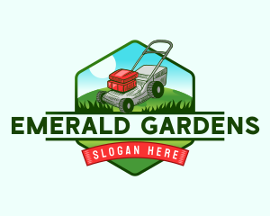 Lawn Mower Landscaping logo design