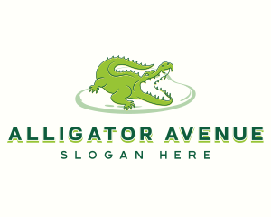 Crocodile Alligator Swamp logo design