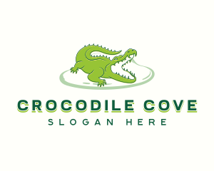 Crocodile Alligator Swamp logo design